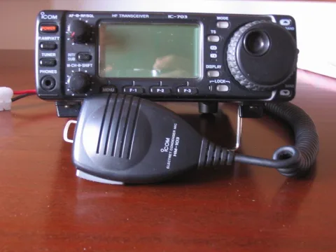 IC-703 with the HM-103 hand microphone