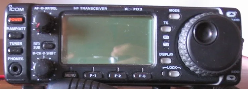 Front view of the Icom IC-703 transceiver